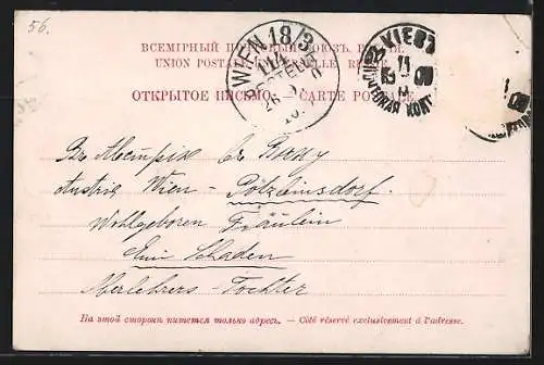 AK Bauernpaar in Tracht steht vor einer Weinranke, Jugendstil