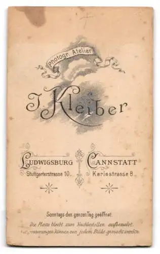 Fotografie J. Kleiber, Ludwigsburg, Geschwister auf ihrem Schaukelpferd