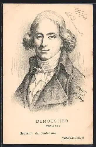 Künstler-AK Charles Denizard (Orens): Portrait von Demoustier