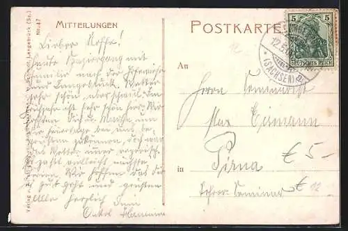AK Langebrück, Am Hotel zur Post