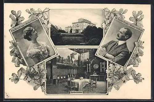 AK Essen /Ruhr, Villa Hügel, Dr. Gustav Krupp von Bohlen-Halbach mit Gattin