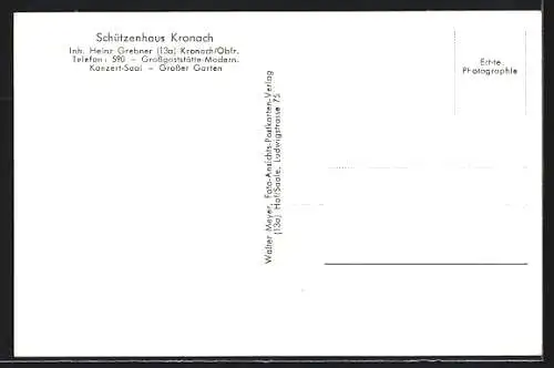AK Kronach /Obfr., Blick auf das Gasthaus zum Schützenhaus