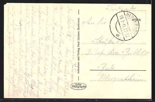 AK Hersbruck, Hindenburgplatz mit Rathaus