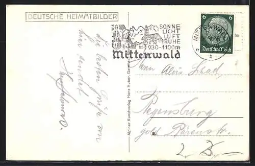 AK Urfeld / Walchensee, Ortsansicht mit Kesselbergstrasse und Walchensee
