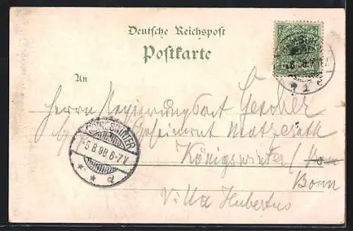 Lithographie Hamburg-Neustadt, Restaurant Alsterpavillon, Kunsthalle, Alter Jungfernstieg mit Dampfer