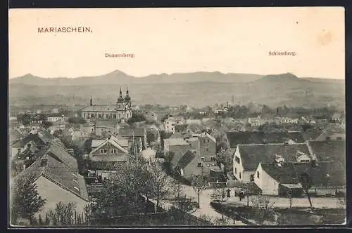 AK Mariaschein, Teilansicht mit Donnersberg und Schlossberg