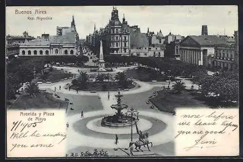 AK Buenos Aires, Avenida y Plaza de Mayo