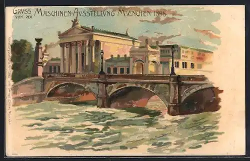 Lithographie München, Maschinen-Ausstellung 1898