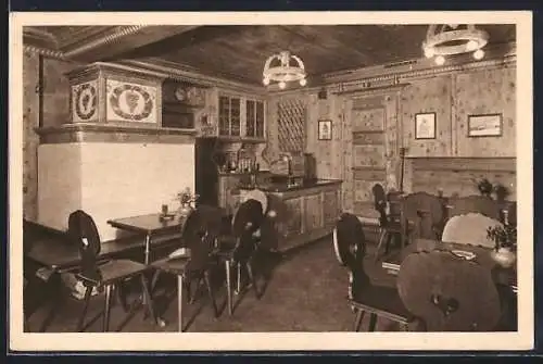 AK Chur, Gasthaus zur Traube / Bündnerstube R. Schmid, Innenansicht