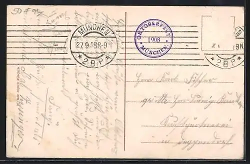 AK München, Oktoberfest, Hackerbräu Festzelt