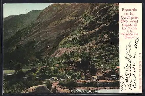 AK Cordilleras, Llegada de los Coches à la Estacoin Rio Blanco