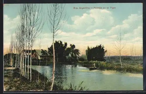 AK Tigre, Paisaje, Landschaftsidyll am Flussufer