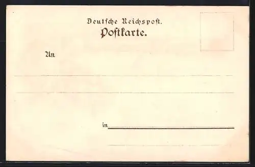 Lithographie Bad Säckingen, Behüt Dich Gott! Trompeter