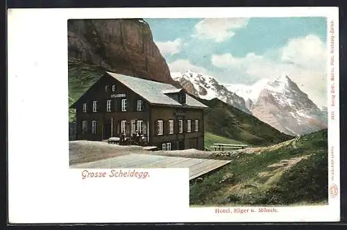 AK Grosse Scheidegg, Hotel Eiger und Mönch