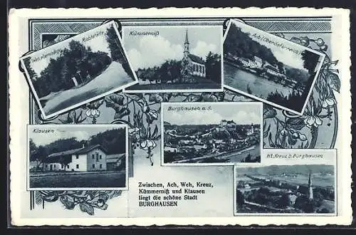 AK Burghausen a. S., Klausen, Kümmerniss, Hl. Kreuz