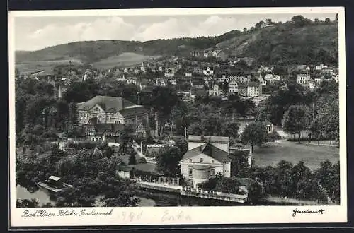 AK Bad Kösen, Blick vom Gradierwerk auf die Stadt