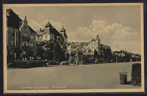 AK Swinemünde, Ostseebad, Promenade