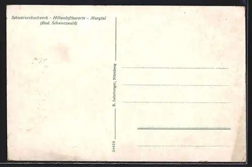 AK Raumünzach, Raumünzach und Umgebung mit Schwarzenbachwerk, Hundsbach und Biberach