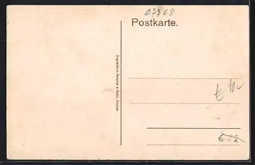 AK Kahla / Thür., Totalansicht mit Bergpanorama aus der Vogelschau