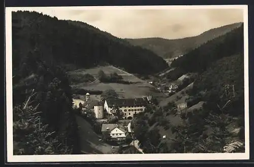 AK Schenkenzell, Blick nach dem Gasthaus Kloster Wittichen