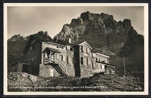 AK Karlsbaderhütte, Lienzer Dolomiten im Laserz mit Seekofel