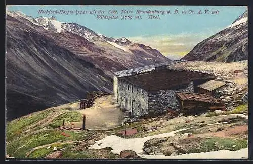 AK Hochjoch-Hospiz mit Wildspitze, Tirol