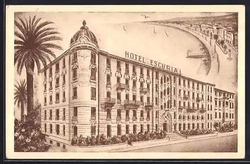 AK Nice, Hotel Escurial, 15, Avenue G.-Clemenceau