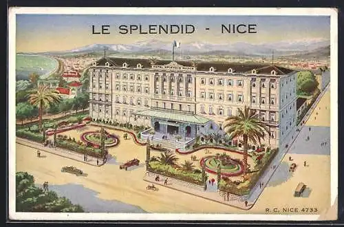 Künstler-AK Nice, Le Splendid Hotel, Eug. Tschann, 50 Boulevard Victor-Hugo