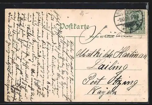 AK Sonderburg, Hafenpartie mit Segelschiffen