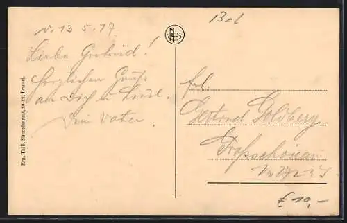 AK Ostende, Boulevard Van Iseghem et rue Royale, Geschäfte