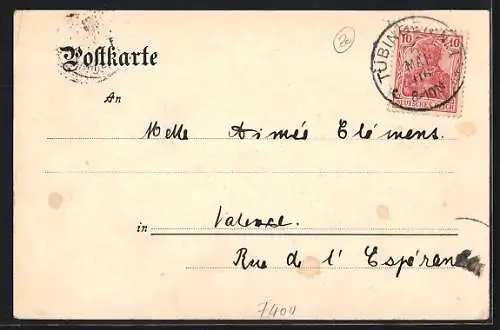 AK Tübingen, Partie am Neckar