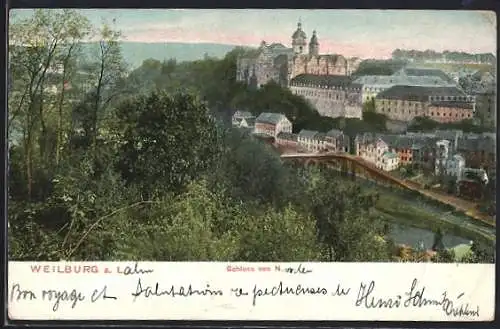 AK Weilburg / Lahn, Schloss von Norden gesehen