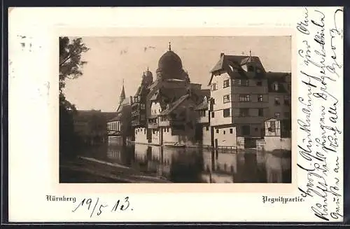 AK Nürnberg, Synagoge an der Pegnitz