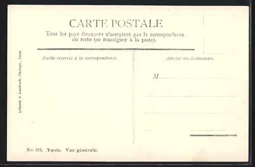 AK Tunis, Vue Generale