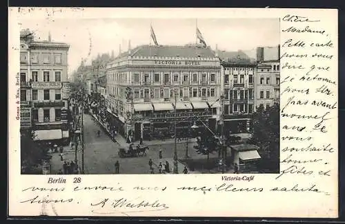 AK Berlin, Blick auf das Victoria-Café