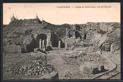 AK Carthage, Colline de Saint-Louis, vue des Fouilles