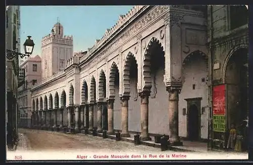 AK Alger, Grande Mosquée dans la Rue de la Marine