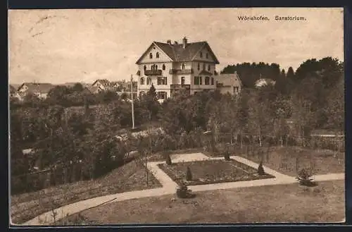 AK Wörishofen, Blick auf das Sanatorium
