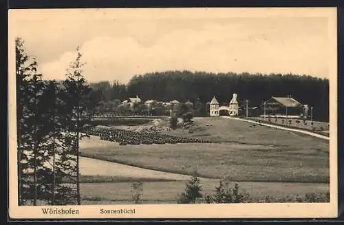 AK Wörishofen, Sonnenbüchl aus der Vogelschau