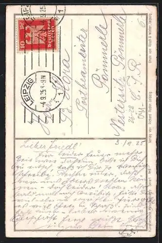 Steindruck-AK Leipzig, Messpalast Dresdner Hof