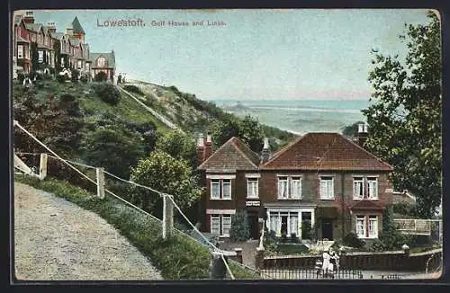 Künstler-AK Lowestoft, Golf House and Links