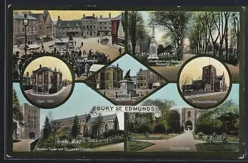 AK Bury St. Edmunds, Town Hall, War Memorial, The Cornhill