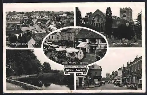 AK Biggleswade, The Market Square, High Street, St. Andrew`s Church