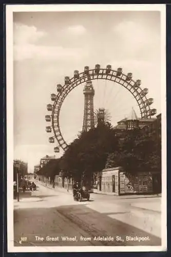 AK Blackpool, The Great Wheel, from Adelaide St.