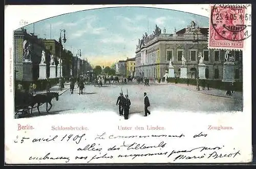 AK Berlin, Schlossbrücke, Ruhmeshalle, Unter den Linden