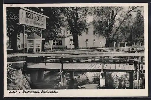 AK Berlin-Grunewald, Hotel Restaurant Lindwerder v. H. Carlsson