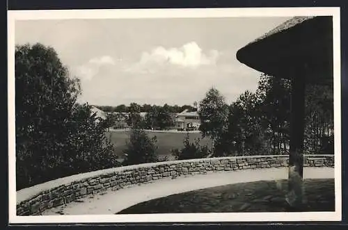 AK Döberitz, Olympiade 1936, Olympisches Dorf, Blick auf das Empfangsgebäude