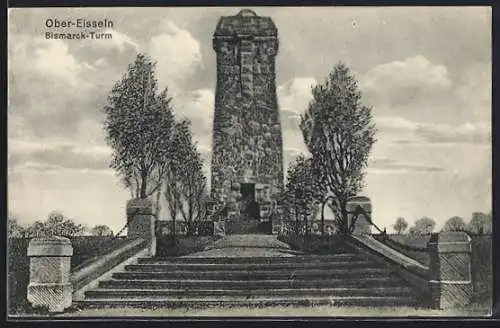 AK Ober-Eisseln, Ansicht des Bismarck-Turmes