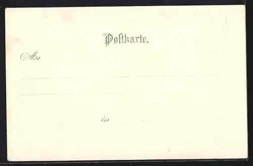 Lithographie Nürnberg, Dürer-Denkmal, Dürer-Haus, Partie am Spittlertor