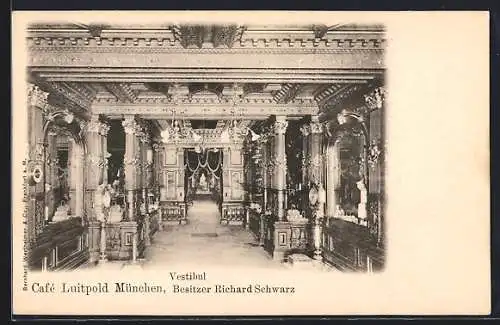 AK München, Café Luitpold, Bes. Richard Schwarz